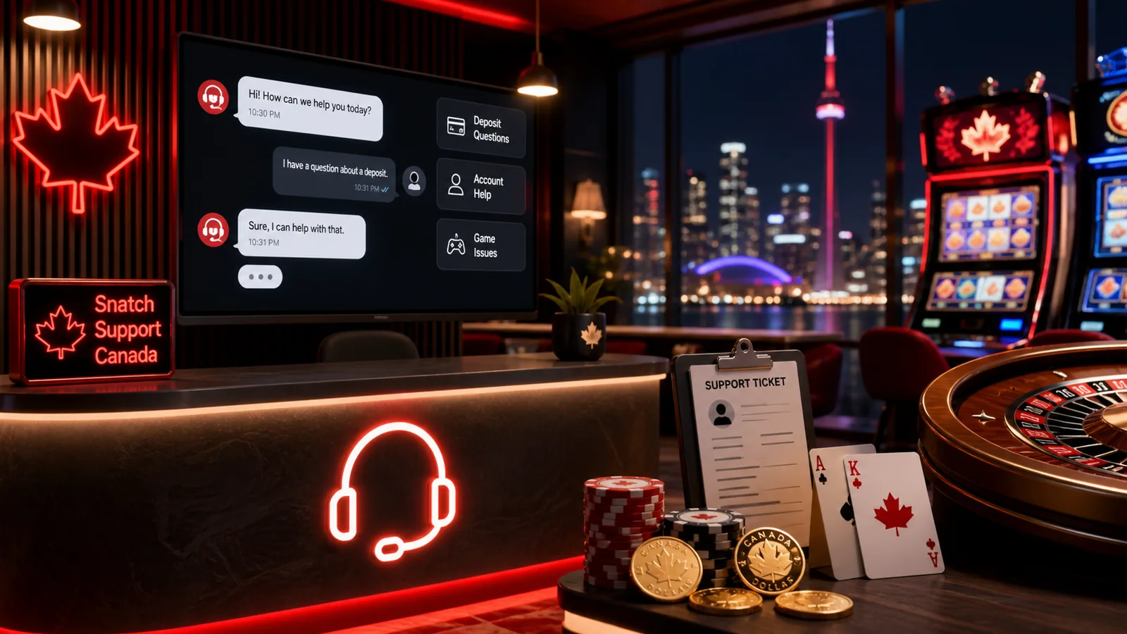 Snatch Casino Support Canada content banner